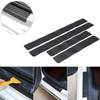 4Pcs with Scraper Car Door Protector Universal Plate Stickers Carbon Fiber Look Car Sticker Sill Scuff Cover Anti Scratch Decal