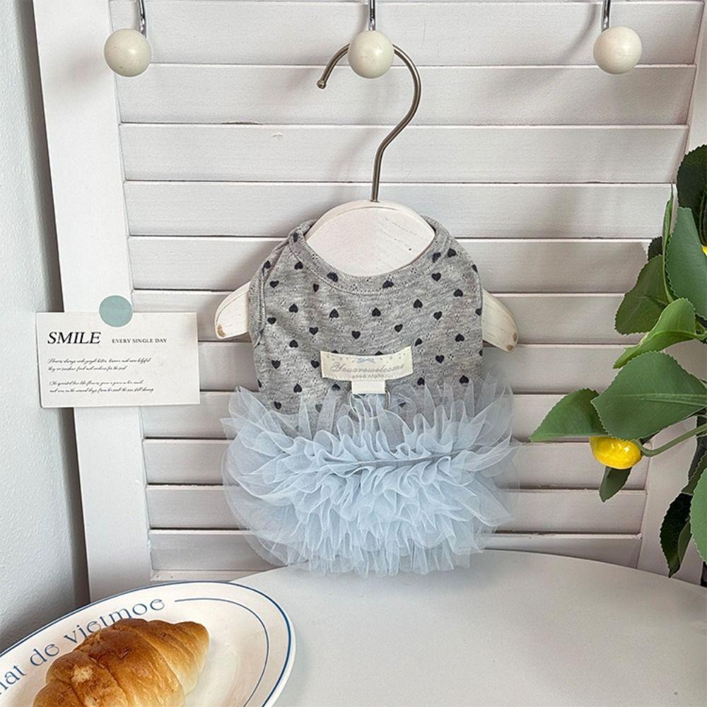 Модное дышащее платье-пачка для щенка без рукавов, мягкое платье-принцесса для питомца, летняя милая одежда для корги, тедди, маленькой собаки, кошки