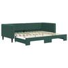 VidaXL Daybed with Pull-out Bed Dark Green 90x200 Cm Velvet 3196693