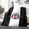 Beşiktaş Logo Print Flannel Blanket High Quality Warm Comfortable Cover for All Seasons Perfect for Gifts Home Decor