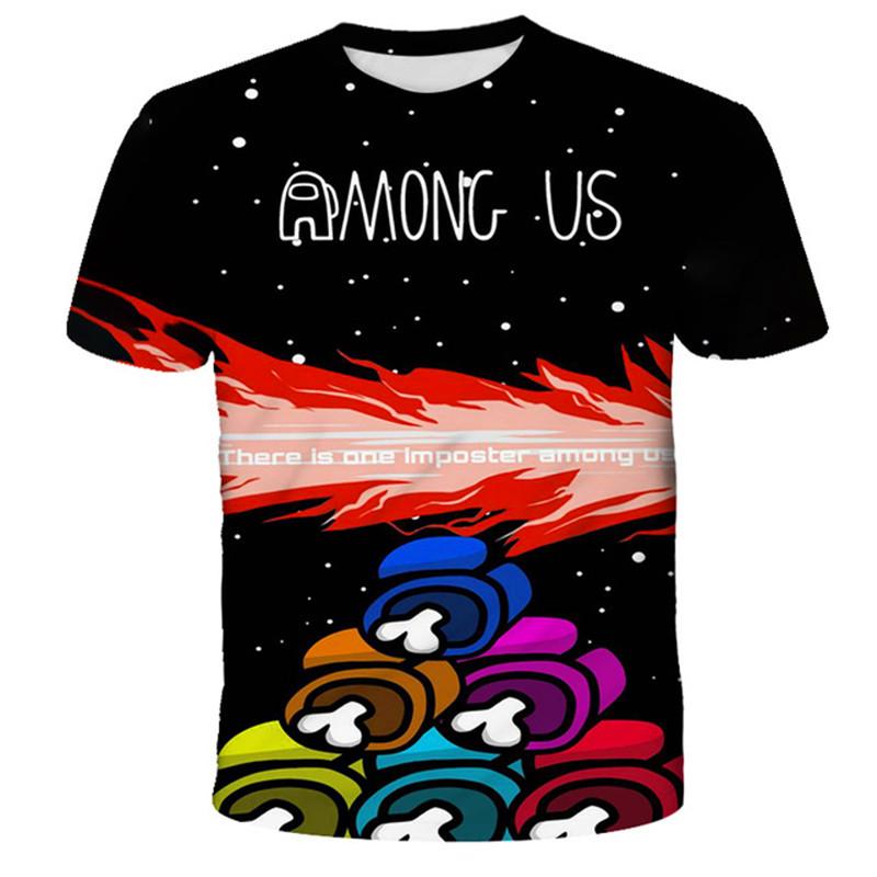 2023 Summer New Style 3D Print Among Us T Shirt Kid Boys Girls Fashion Loose Comfort Short Sleeved Fit 3-14 Years Old Kids