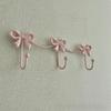 Iron Material Metal Bow Wall Hooks Golden Finish Modern Minimalist Hooks  Home Decor