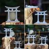 Japanese Torii Gate Aquariums Miniature Ornament Bridge Landscape Ornament for Fish Tanks Decoration Dollhouse Accessory
