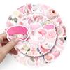 50 розовых наклеек в стиле INS с граффити для персонализированных DIY-проектов: Дневник, Чашка с молочным чаем и Декорация для чемодана