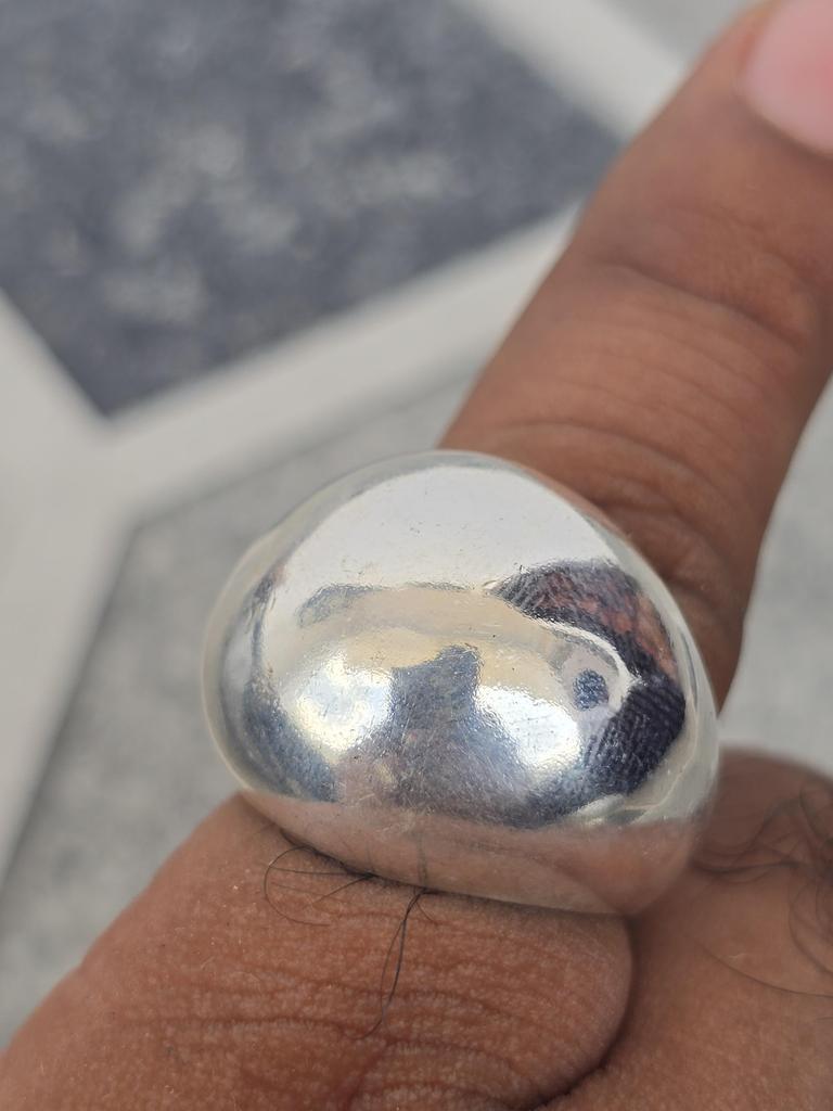 Dome Ring, 925 Sterling Silver Ring, Large Plain Wide Band, Boho Statement Ring, Handmade Ring, Anxiety Ring, Engagement Ring