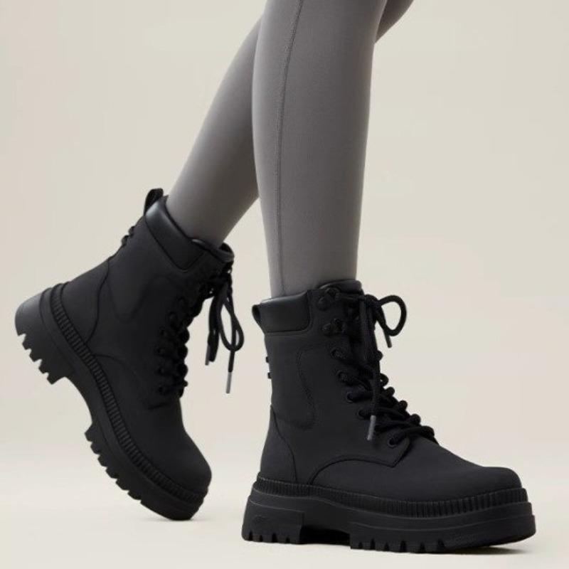 2024 Горячая Распродажа Женская Обувь Ботильоны Женские Ботинки Классика Современные Ботинки Женские Швы Круглый Носок Шнуровка Спереди Средний Каблук Обувь Женская