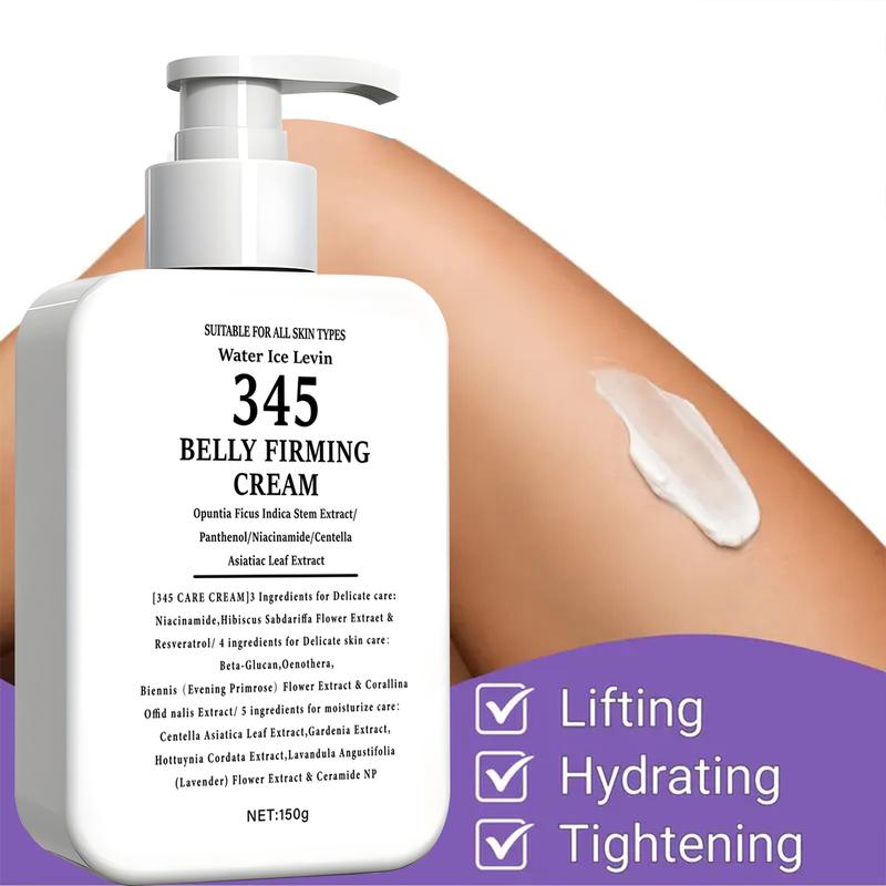 345 Belly Firming Cream with Niacinamide & Centella - 3-4-5 Complex for Delicate Skin Care & Moisturizing