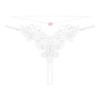 Французские романтичные вышитые сексуальные стринги со стразами: Эротическое открытое промежность со съемным дизайном