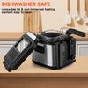 Электрическая фритюрница 2,5 л, 1500 Вт (US Plug) Домашняя фритюрница для жарки курицы и картофеля фри, большая емкость, настольная, горшок UL