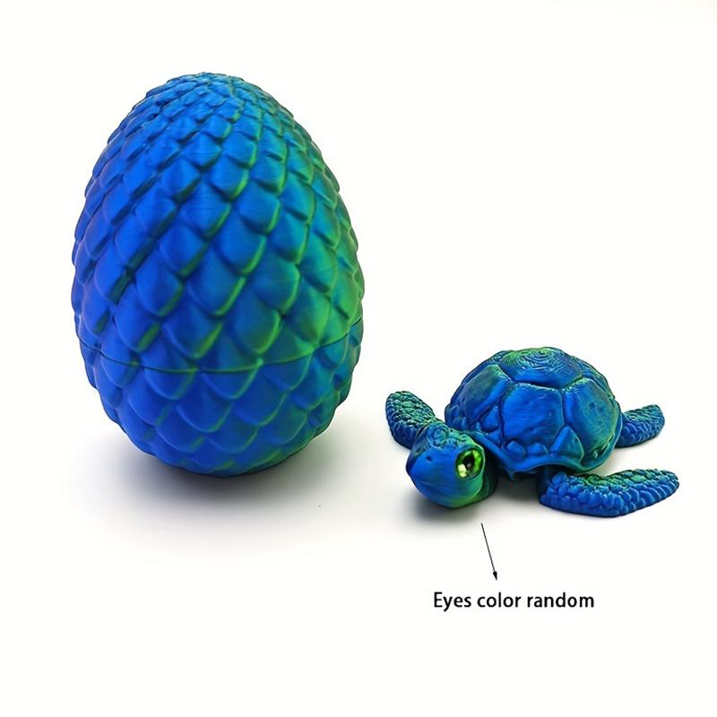 Новая подвижная морская черепаха Гибкий сустав 3D-печатная скульптура С яйцами Забавная настольная фигурка Для дома Офиса Автомобиля Украшение стола Подарок
