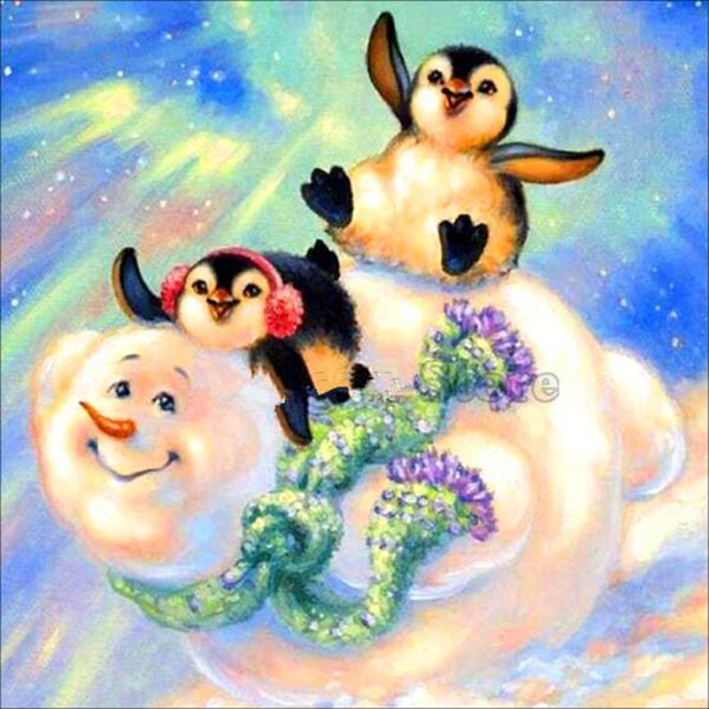 5D Diy Diamond Painting Cup Cross Stitch Sunset Landscape House Animal Penguin Mosaic Diamond Embroidery Home Decoration Gift