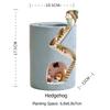 Creative Animal Resin Flower Pot Succulents Planter Water Planting Container Rabbit Hedgehog Decorative Pot Desktop Ornament