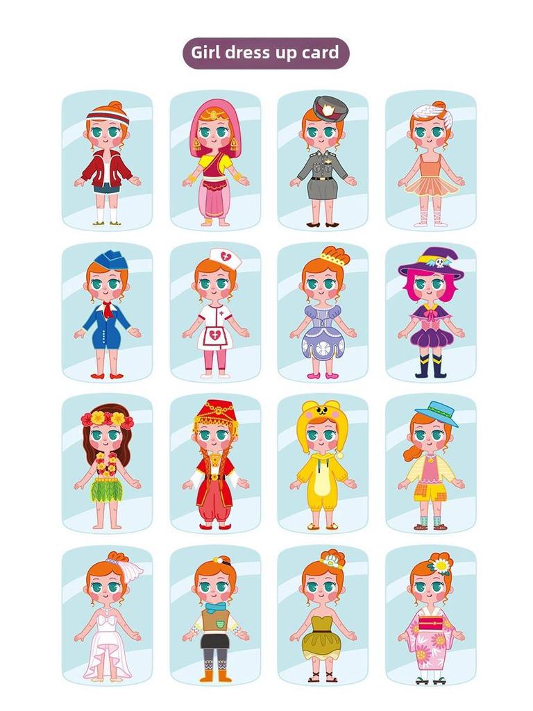 Magnetic Wooden Dress-Up Puzzle Drawing Board for Kids