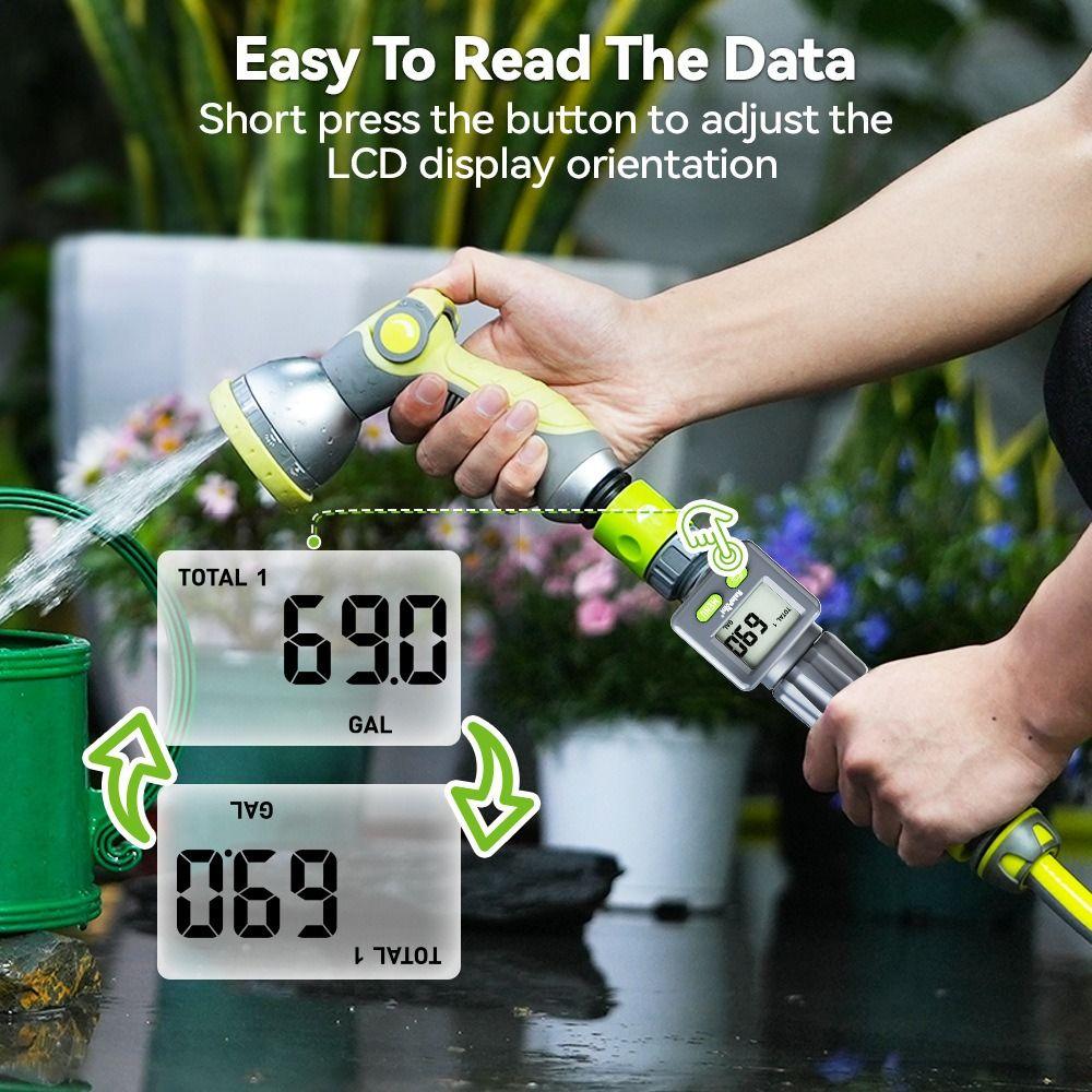 Automatic Water Flow Meter High Precision Water Meter Outdoor Garden Hose Watering