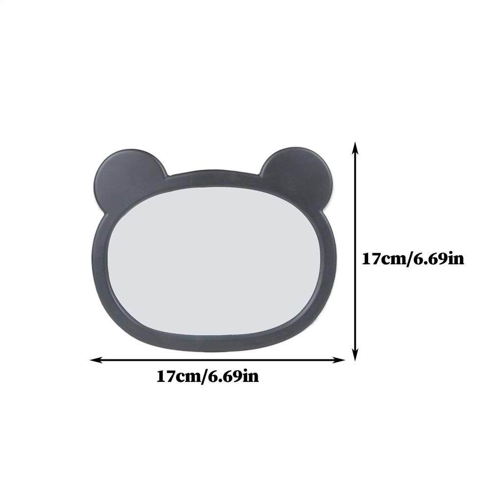 Car Seat Mirror 360 Degree Rotation Backseat Baby Mirror Rear Facing With Cartoon Frame Safety Monitor Rearview Shatterproof For