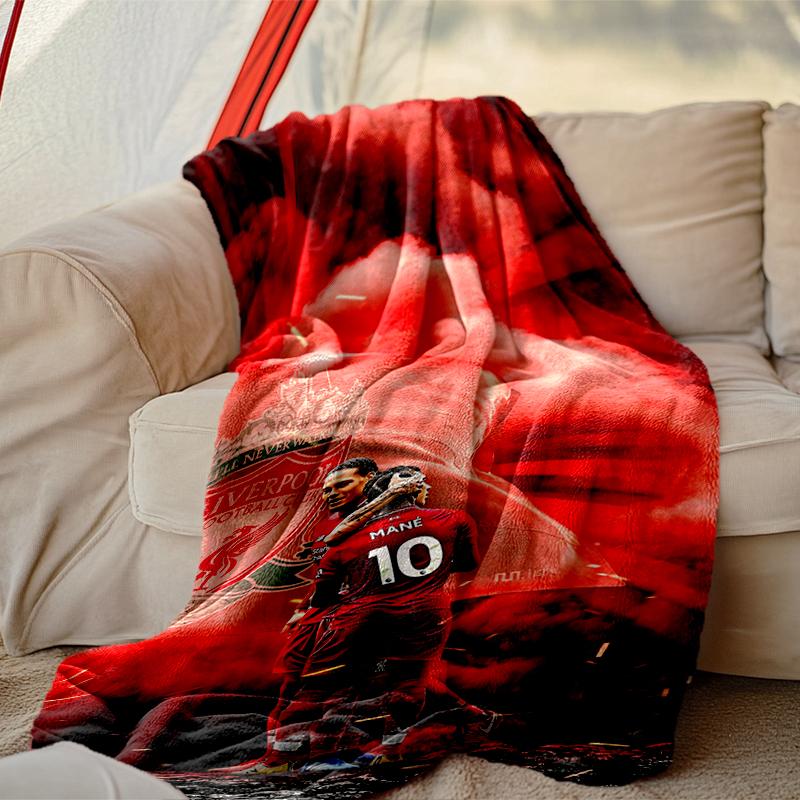 1pc Liverpool FC Blanket, Cozy Printed Throw Blanket, A Heartfelt Gift for Your Family and Friends
