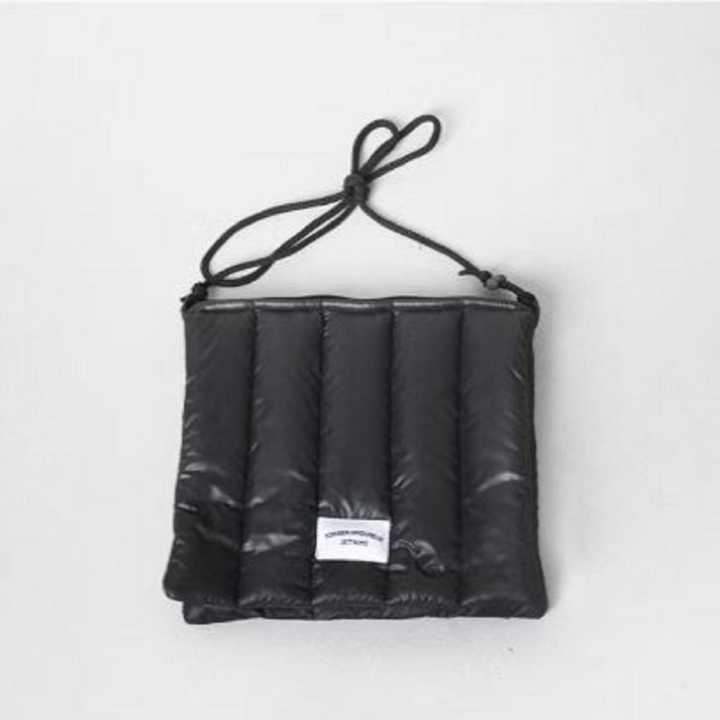 Daiso Padded Crossbody Bag - Black