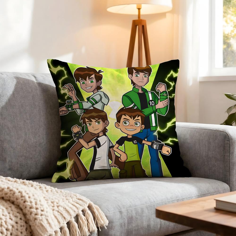 Cartoon Ben 10 Ultimate Alien Cushion Cover 1Pcs Decorative Covers Soft Cushion Case For Sofa Couchdecor 40X40 45X45 Pillowcases