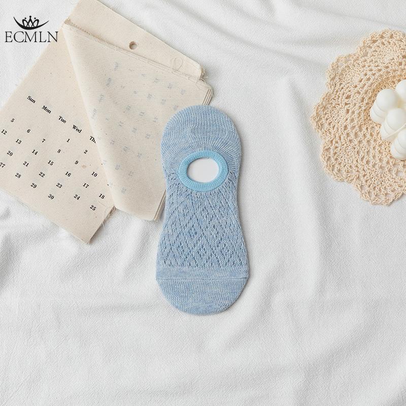 Women's Cotton Spring and Summer Boat Socks Invisible Socks Shallow Mouth Silicone Non-slip No-fall Heel Socks