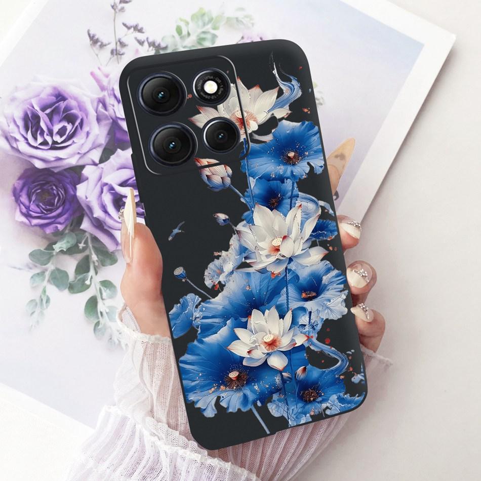 For Motorola Moto G86 Power Cute Flower Butterfly Cat Painted Case For Moto G86 G86Power Black Silicone Soft Phone Cases