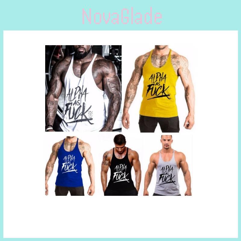 Tank Sports Homme Tops Débardeur Hauts Tshirt Maillot Muscle Gym Stringer Alpha