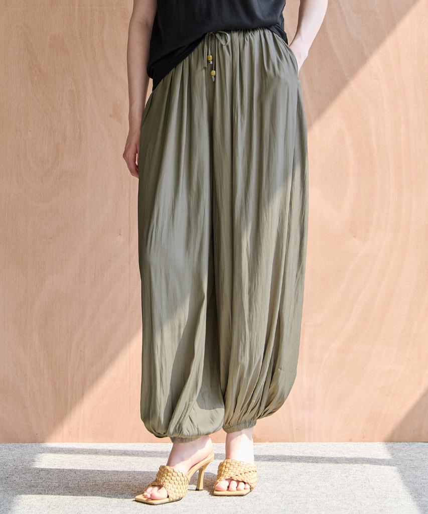 MAXZA Beaded String Banding Harem Pants