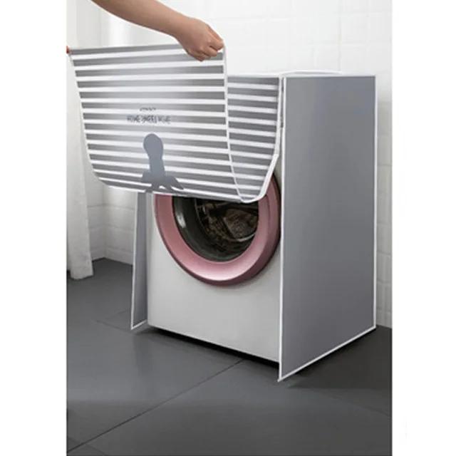 Front Loading Washing Machine Cover for Drum PEVA Sunscreen Dust Proof Cover Protective Automatic Washing Machine Household