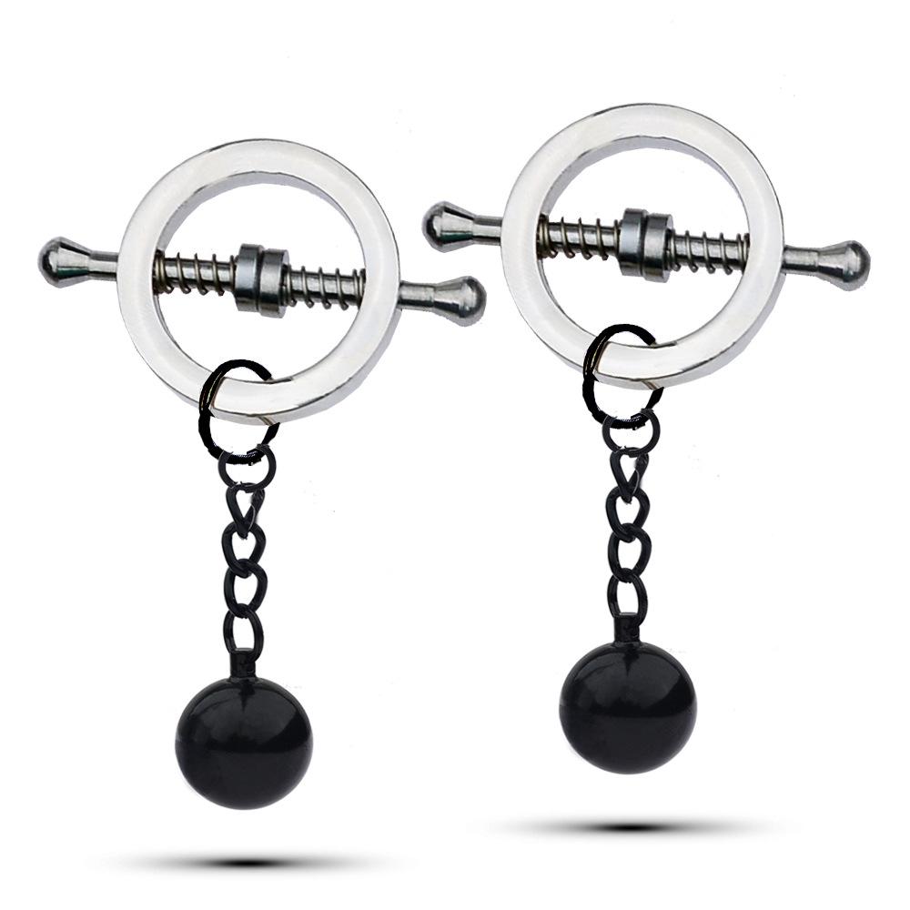 28 Kinds SM Women's Stainless Steel Breast Clip Nipple Clamps Gravity Ball Weight Pendant Traction Stimulator Adult Toys 18