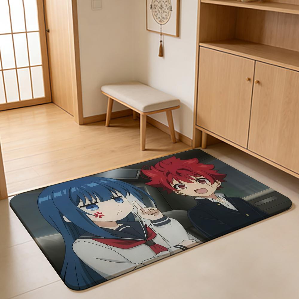 Anime M-MissionYozakura Family Floor Mat Absorbent Floor Mat Non-Slip Entrance Rug for Bathrooms Restrooms and Toilets