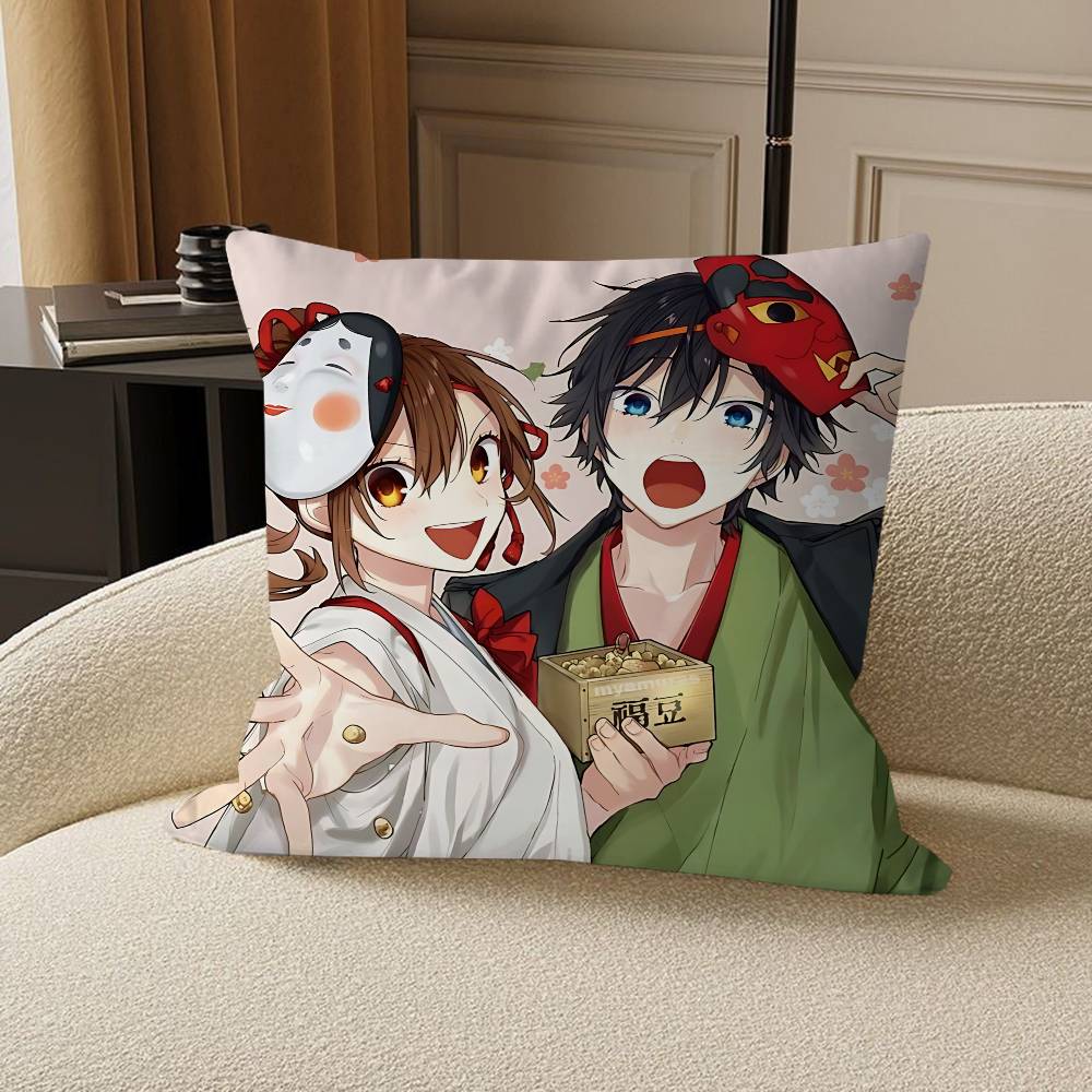 Anime H-Horimiya Cushion Cover Inches Farmhouse Decor Home Throw Pillow Covers for Couch Decorations
