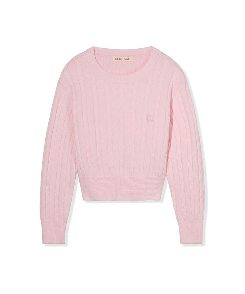 Nodeuyuumeon Шарф-коса Round Knit [Розовый]