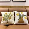 Скандинавский Инс Маленький Свежий Простой Вышитый Подушка Букет Наволочка Гостиная Диванная Подушка Спальня Подушка
