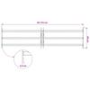 Window Security Grille with 3 Horizontal Bars 3 pcs 93 174 cm
