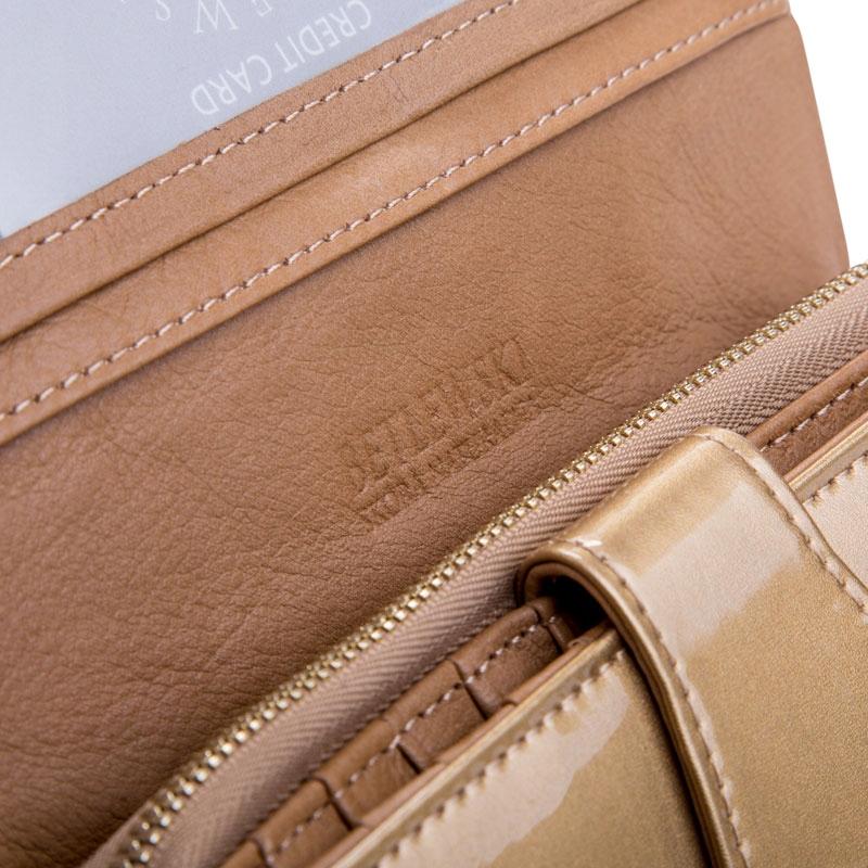 BPD-VS-513 ZŁOTY Women' wallet SHINY + CERTIFICATE