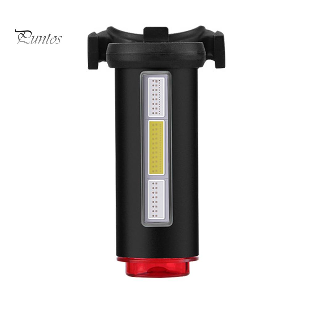 Велосипедный задний фонарь Puntos, перезаряжаемый через USB, светодиодный предупредительный велосипедный фонарь на 360 градусов