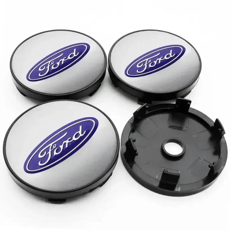 Car Sticker 2025 Hot 4Pc 56mm 60mm Car Wheel Hub Center Cap For Ford Ranger Focus Kuga Mustang Mondeo Fusion Esco Rim Cover Embl