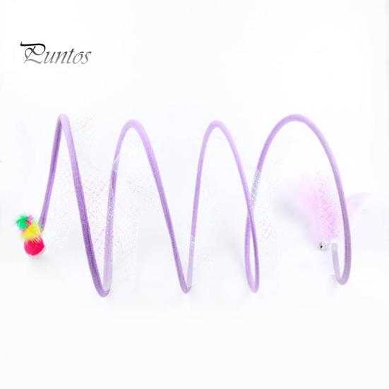 Мягкая интерактивная игрушка с перьями, складной туннель для котенка, туннель для котенка, трубка для кошек, игрушка для домашних животных