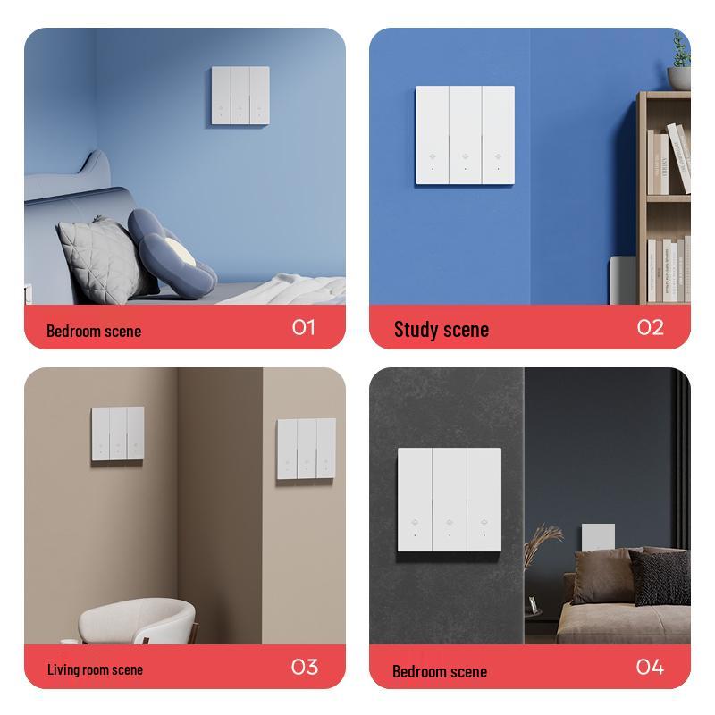 Умный беспроводной выключатель света с двойным управлением - Не требует проводки, 220В, система удаленного управления "мастер-ведомый"