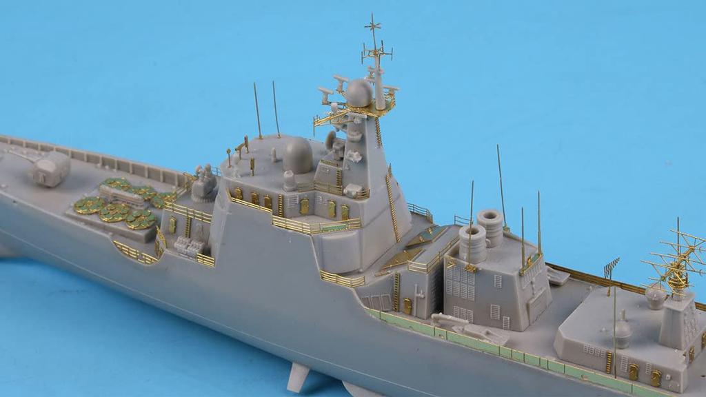 Пластиковые детали для модели эсминца ВМС Китая типа 052C от Tetra Model Works SE Series SE7034 1/700 (для ТР)