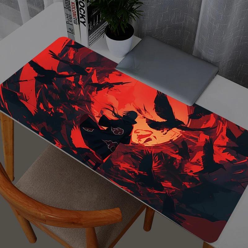 Mouse Pad Anime Naruto Itachi Uchiha Gamer Large XXL Tablet Varmilo Keyboard Carpet Kawaii Gaming Accessories Mousepad