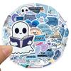 50 шт. Синие наклейки для книголюбов, водонепроницаемые, для DIY-скрапбукинга, наклейки для телефона, ноутбука, чемодана, книжные граффити