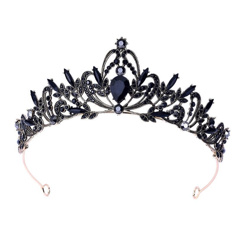 Baroque Birthday Crown Hair Accessory High End Travel Photography Crown Headwear Halloween Bun Hair Band Accessory