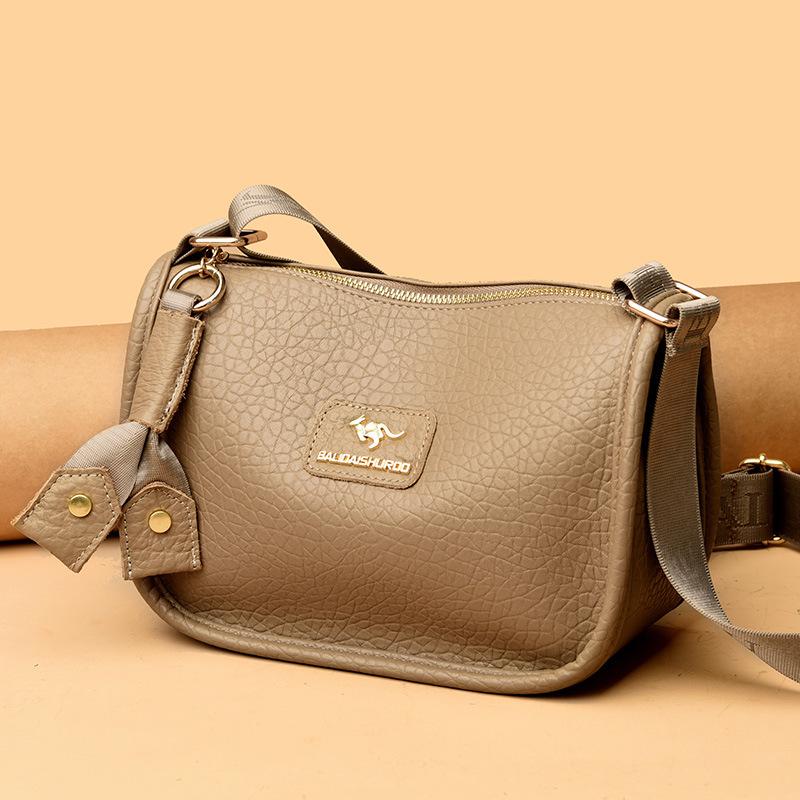 Женская сумка Женская сумка через плечо Простая большая вместительная сумка-подушка Мягкая кожаная сумка-мессенджер для мам среднего и пожилого возраста