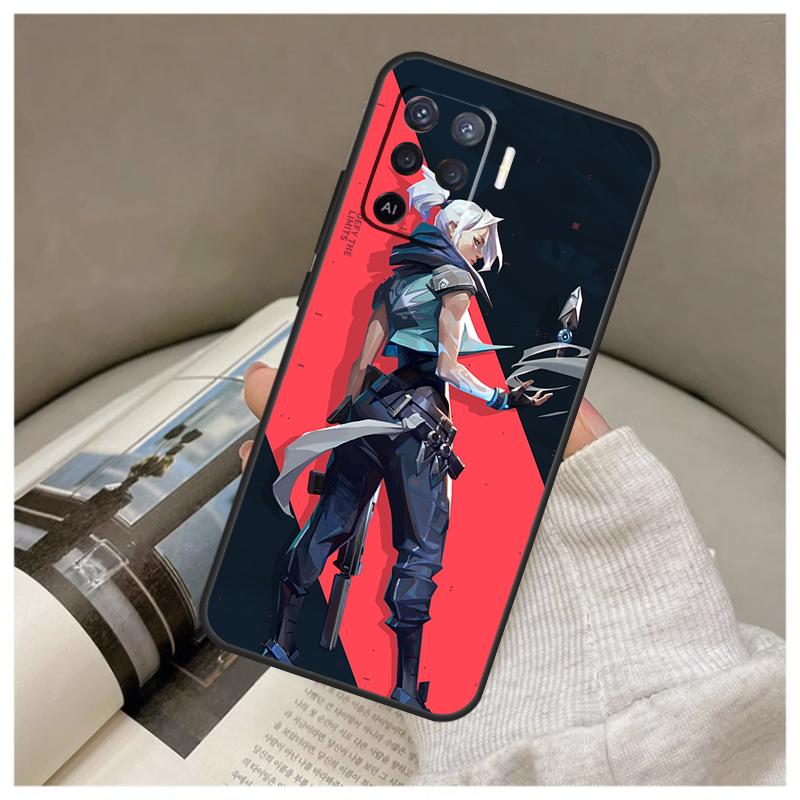 Игровой чехол Valorant для Oppo A74 A94 A54 A18 A38 A58 A78 A98 A80 A60 A40 A96 A76 A16 A15 A17 A57 A77 A5 Pro