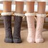 Velvet Plush Floor Socks Anti Slip Fleece Socks Women Fashion Winter Slipper Socks  Home
