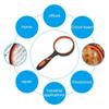 Portable Rubber Handle 10X Magnifying Glass Optical Magnifier Eye Loupe Glass Handheld Magnifier