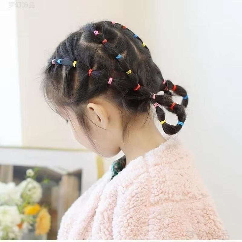 1000PCS Small Disposable Hair Ties Elastic Bands Girls Hair Accessories Head Ropes