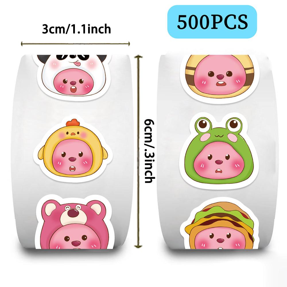 500 листов/рулон Рулонная наклейка Горячая распродажа Лента Наклейка на обложку с рубиновой головкой Материал для скрапбукинга Декоративная наклейка для запечатывания конвертов