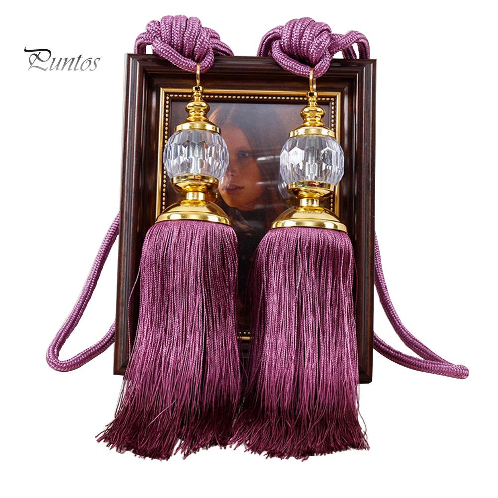 1 пара европейских искусственных хрустальных кисточек с бахромой для штор с подхватом на спине, оконные шторы, декор