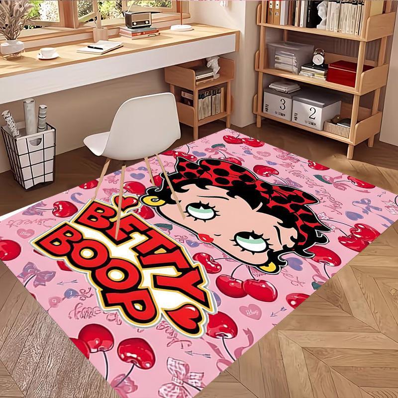Betty Boop Print Rug, Washable Floor Carpet, For Entryway Dorm Laundry Room Office Study, Home Decor Birthday Christmas Gift